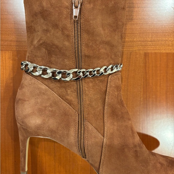 WHBM Whisky Colored Alivia Chain Slouchy Knee-High Boot, size 8.5 - Picture 14 of 16